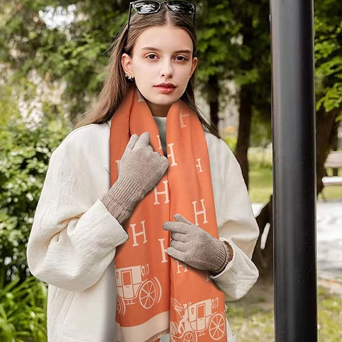 EXTREE Scarfs for Women Pashmina Silky Shawl Wrap for Evening Dressing Blanket Open Front Poncho Cape