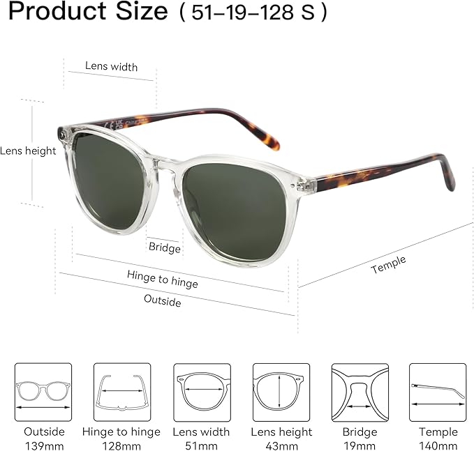 ZENOTTIC Round Polarized Sunglasses Women: UV400 Protection Classic Retro Circle Shades for Driving Fishing Golf Fashion