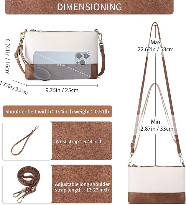 GAEKEAO Wristlet Wallet Clutch Purses For Women Small Crossbody Bag Cell Phone Wallet Purse Shoulder Handbag with Card Slots