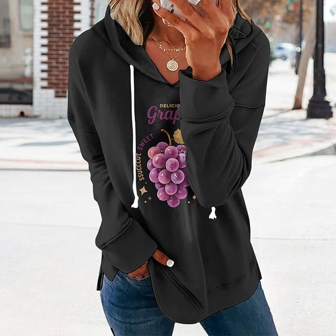 Women's Brown Mandala Print Hoodie Long Sleeve Loose Fit Pullover Sweatshirt With Drawstring For Fall Winter