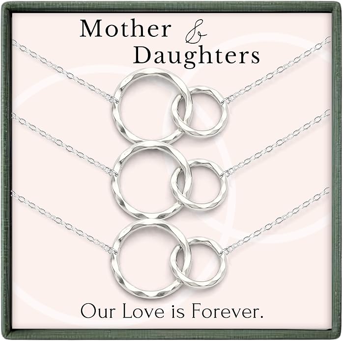 HOPE LOVE SHINE Mom Gift from Daughter - Sentimental, Meaningful Mother and Daughter Necklace, Jewelry, 14k Gold Plated Sterling Silver