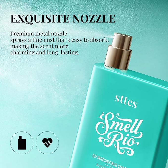 Sttes Perfume 03# (Irresistible Charm) –2 Packs Eau de Parfum 2 * 100ml (3.4 fl oz) – Coconut Cream, Vanilla, Toasted Praline