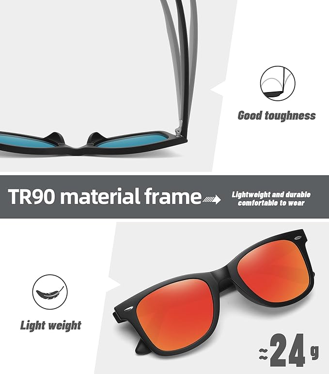 MEETSUN Polarized Sunglasses for Women Men Classic Retro Square Frame Driving Sun Glasses UV Protection