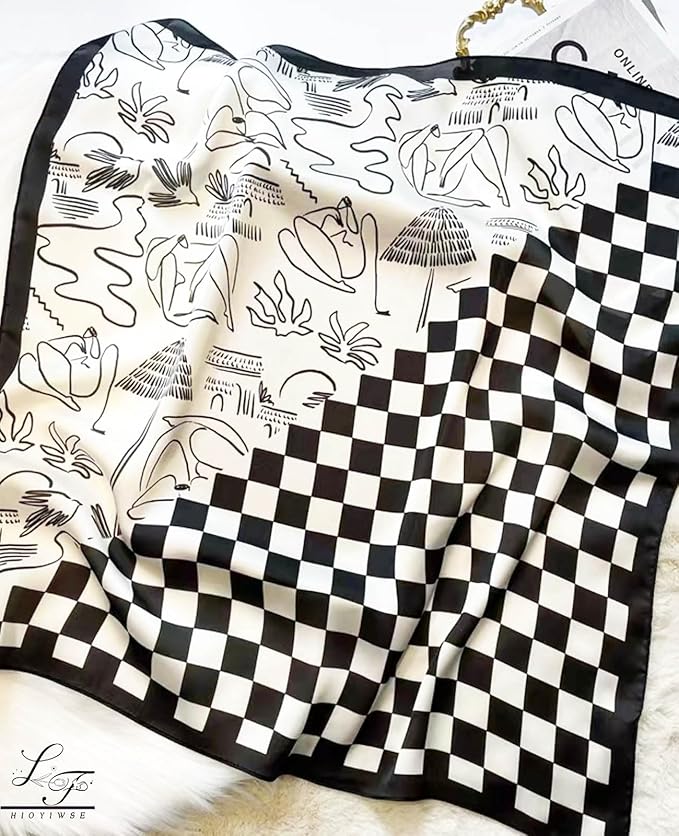 Satin Bandanas Head Scarf For Women Hair Scarves Accessories Lightweight Fashion Wrap Neck Silk Sleeping Headscarf