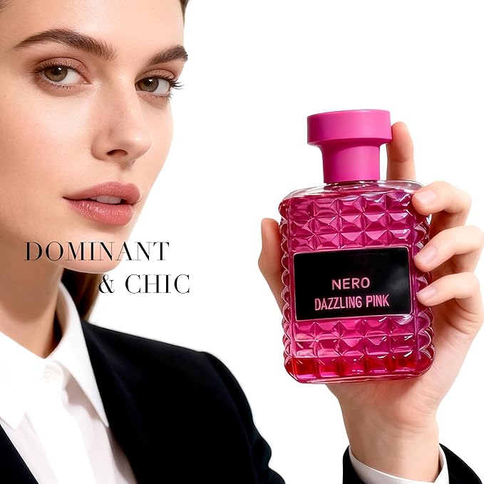 VALENTINE-DAZZLING PINK EDP Perfume for Women, Grapefruit & Jasmine Scent, Long Lasting Floral Fragrance, Cologne for Daily Use, 3.4 Fl Oz