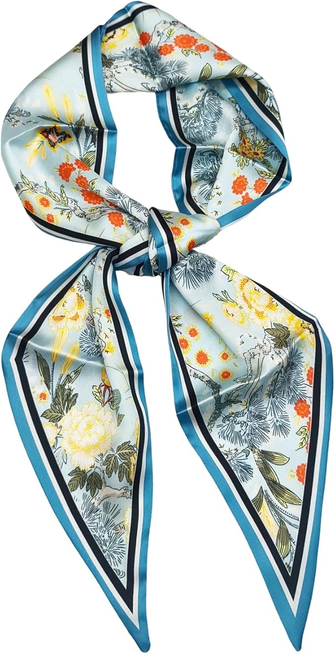 Hair Scarf for Women Silky Satin Headscarf Neck Scarves for Handbag Accessory