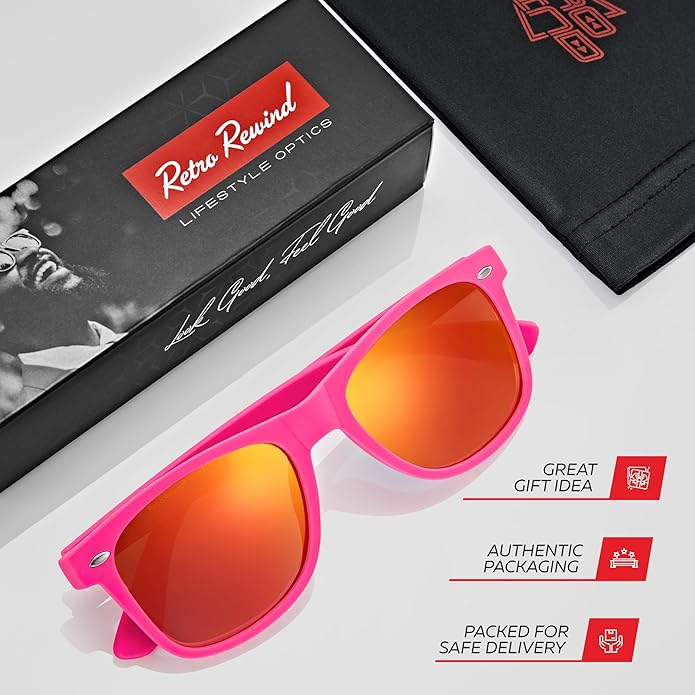Retro Rewind Polarized Sunglasses for Men and Women - UV Protection Classic Sun Glasses