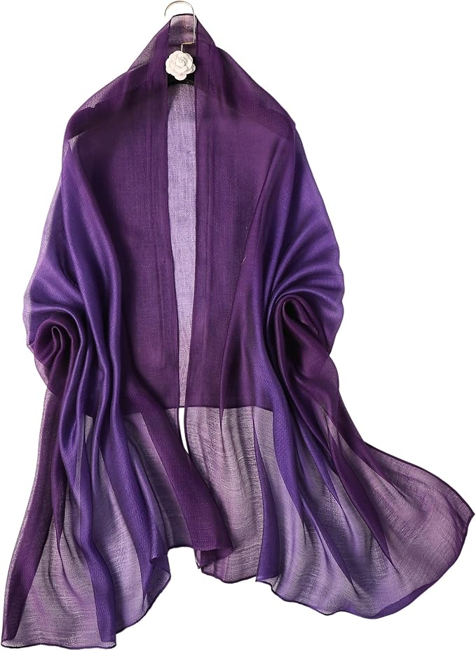 WINCESS.YU Women Gradient Scarf Long Shawls and Wraps Fashion Plain Pashmina Formal Scarf