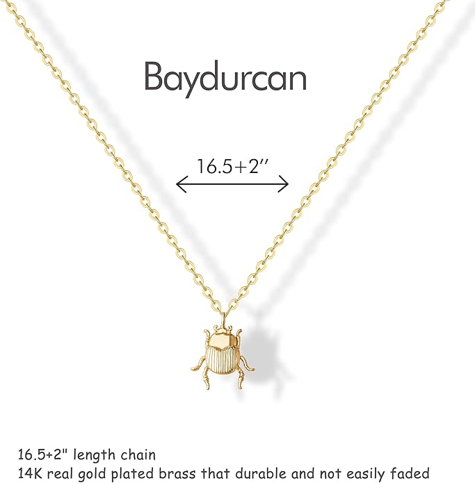Baydurcan Dainty Gold Necklace for women - 14K Gold Plated Pendant Necklaces Gifts for Friends Sister Mother, Birthday, Christmas, Graduation, Inspirational Gifts