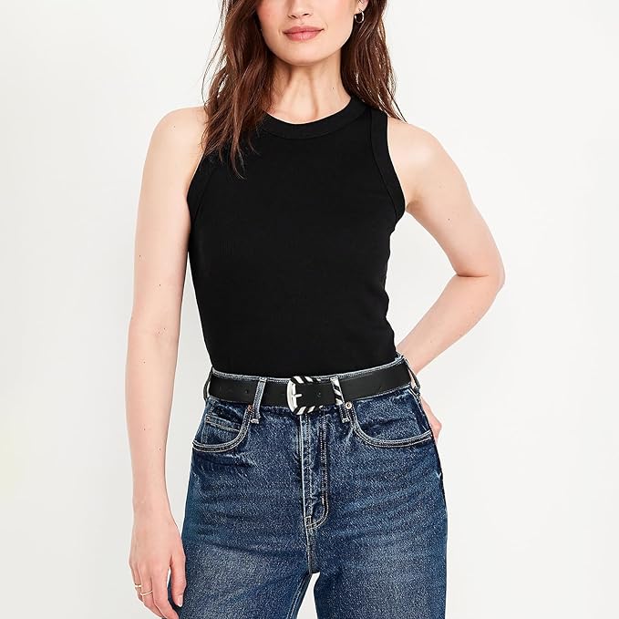 Fashion Waist Belt with Gold Buckle Women's Belts for Jeans Stylish Leather Belts for Women