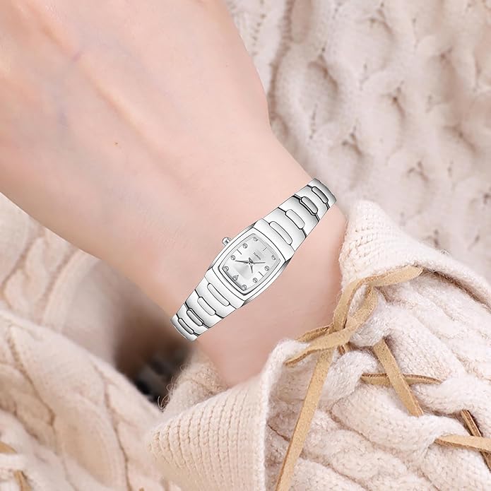BESTKANG Watches for Women Small Square Face Ladies Watches Waterproof Tungsten Steel Dainty Dress Rectangle Exquisite Female Womens Bracelet Watch