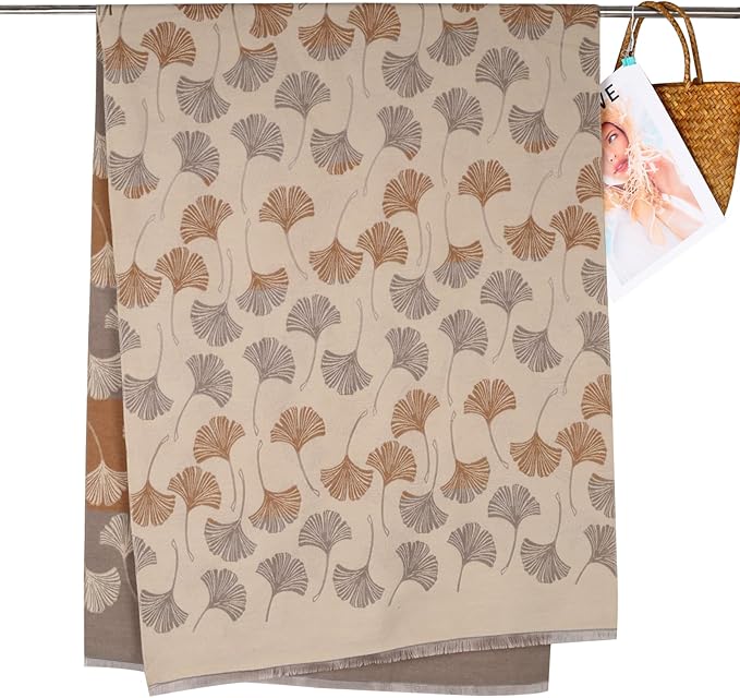 EXTREE Scarfs for Women Pashmina Silky Shawl Wrap for Evening Dressing Blanket Open Front Poncho Cape