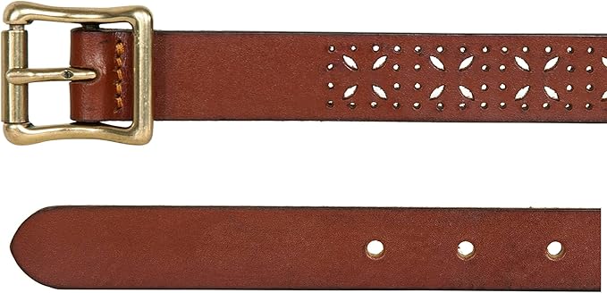 Eddie Bauer Women's Casual Leather Belts with Durable Metal Buckle