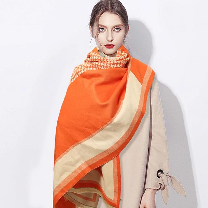 EXTREE Scarfs for Women Pashmina Silky Shawl Wrap for Evening Dressing Blanket Open Front Poncho Cape
