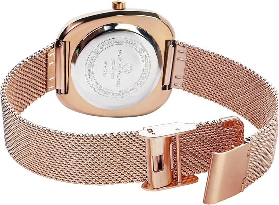 HANNAH MARTIN Watches for Women Waterproof Ladies Analog Quartz Wrist Watches Stainless Steel Band Fashion Dainty Female Watch Luxury Bracelet Diamond