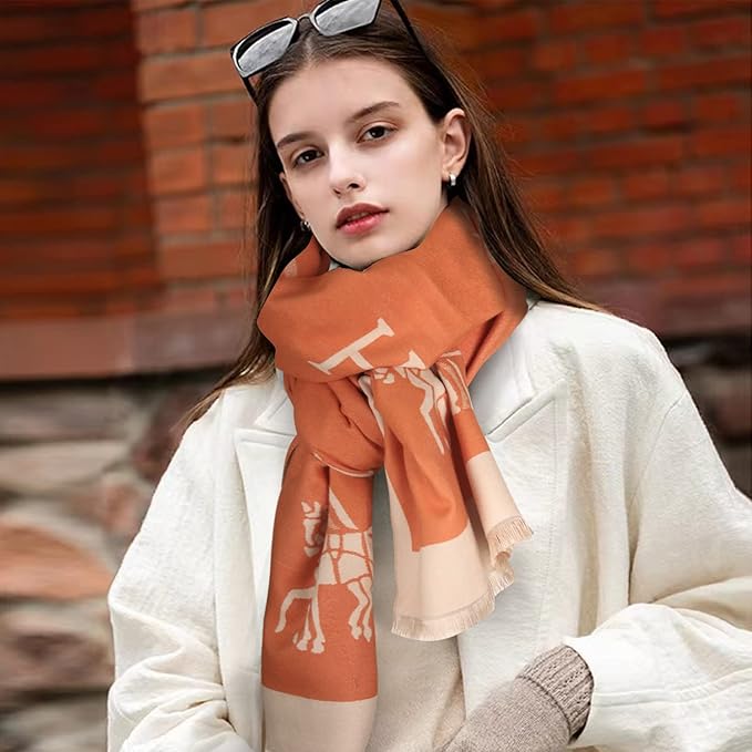 EXTREE Scarfs for Women Pashmina Silky Shawl Wrap for Evening Dressing Blanket Open Front Poncho Cape