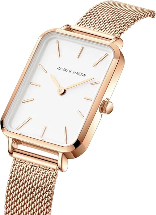 HANNAH MARTIN Watches for Women Waterproof Ladies Analog Quartz Wrist Watches Stainless Steel Band Fashion Dainty Female Watch Luxury Bracelet Diamond