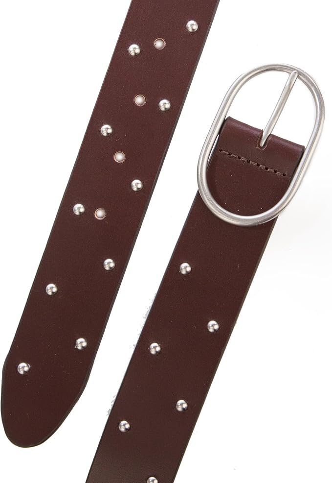 Lucky Brand womens Studded Leather Belt | Stylish | Classic | Modern | Jeans | Pants | Skirt | Dress