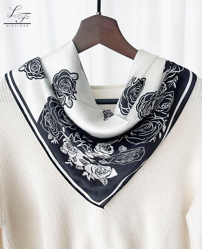 Satin Bandanas Head Scarf For Women Hair Scarves Accessories Lightweight Fashion Wrap Neck Silk Sleeping Headscarf