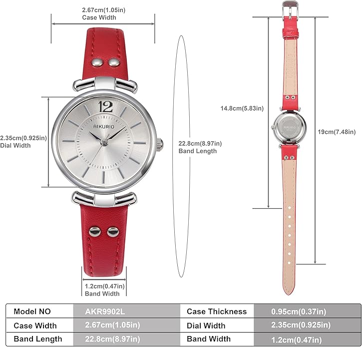 Women's Leather Strap Watch, Womens Watch Wristwatch for Women