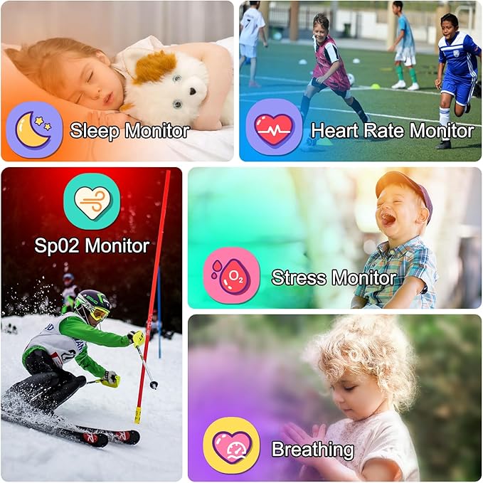 Smart Watch for Kids,1.85" Fitness Tracker with Heart Rate,Sleep Monitor,Built-in AI(Translation/Q&A/Watch Face/Image Recognition Smartwatches,NO APP/Phone, Gift for Boys Girls.(Built-in AI, Pink)