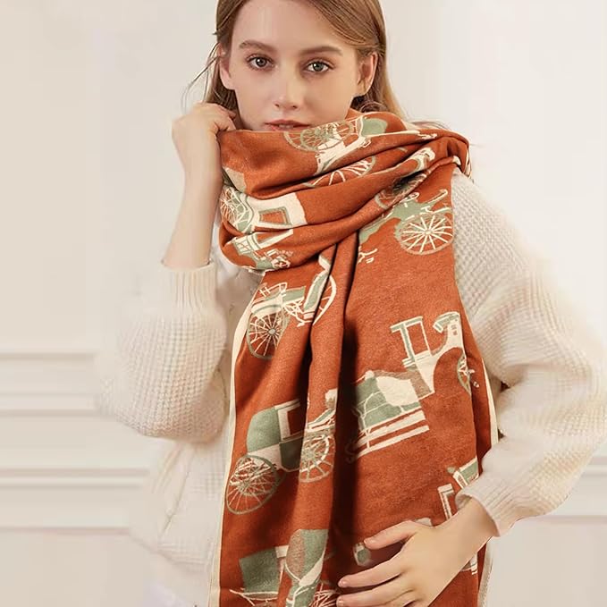 EXTREE Scarfs for Women Pashmina Silky Shawl Wrap for Evening Dressing Blanket Open Front Poncho Cape
