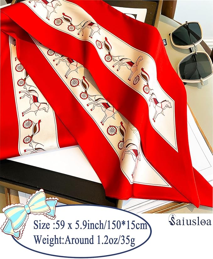 Purse Scarf For Handbags Head Scarves For Women's Hair Bags Scarfs Long Skinny Scarves Fashion Silky
