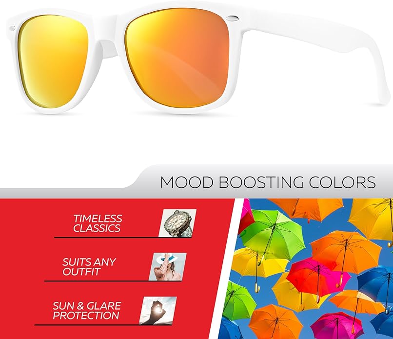 Retro Rewind Polarized Sunglasses for Men and Women - UV Protection Classic Sun Glasses