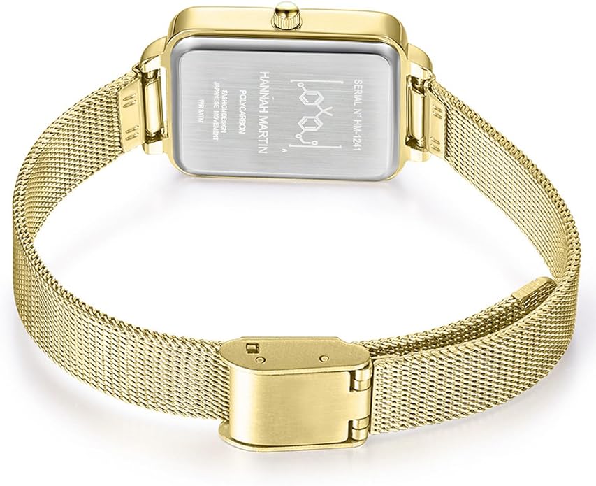 HANNAH MARTIN Watches for Women Waterproof Ladies Analog Quartz Wrist Watches Stainless Steel Band Fashion Dainty Female Watch Luxury Bracelet Diamond