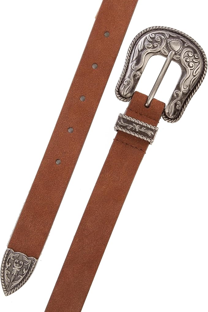 Lucky Brand Women's Western-Inspired Leather Belt | Classic | American Heritage | Casual | Vintage | Cowboy