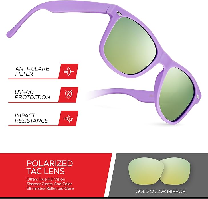 Retro Rewind Polarized Sunglasses for Men and Women - UV Protection Classic Sun Glasses
