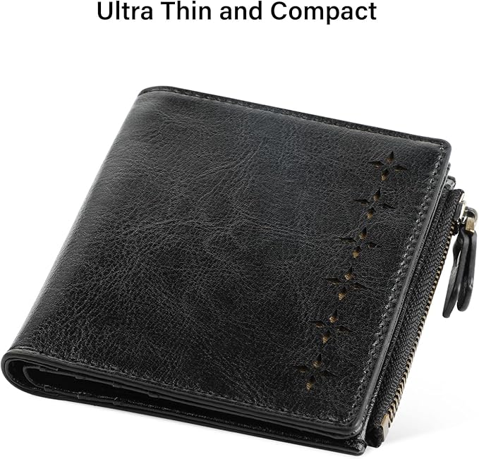 Lavemi Ultra Thin Small Compact Leather Womens Girls Wallets RFID Blocking Credit Card Holder for Women