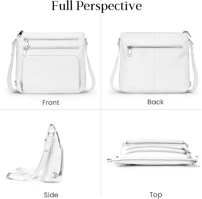 befen Genuine Leather Crossbody Bags for Women, Medium Anti-Theft Shoulder Purse with Built in RFID Wallet for Travel