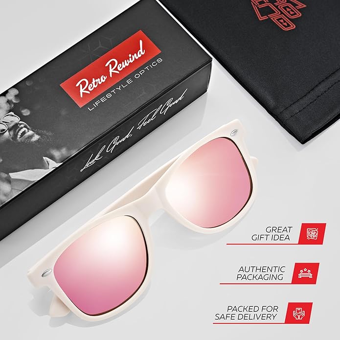 Retro Rewind Polarized Sunglasses for Men and Women - UV Protection Classic Sun Glasses