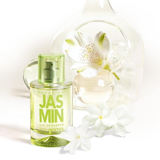Solinotes Jasmine Flower Perfume for Women & Men, 1.7 Fl Oz/ 50 ML Eau De Parfum, Delicate Floral and Soothing Scent with Premium Ingredients - Clean Perfume, Cruelty Free, Vegan, Made in France
