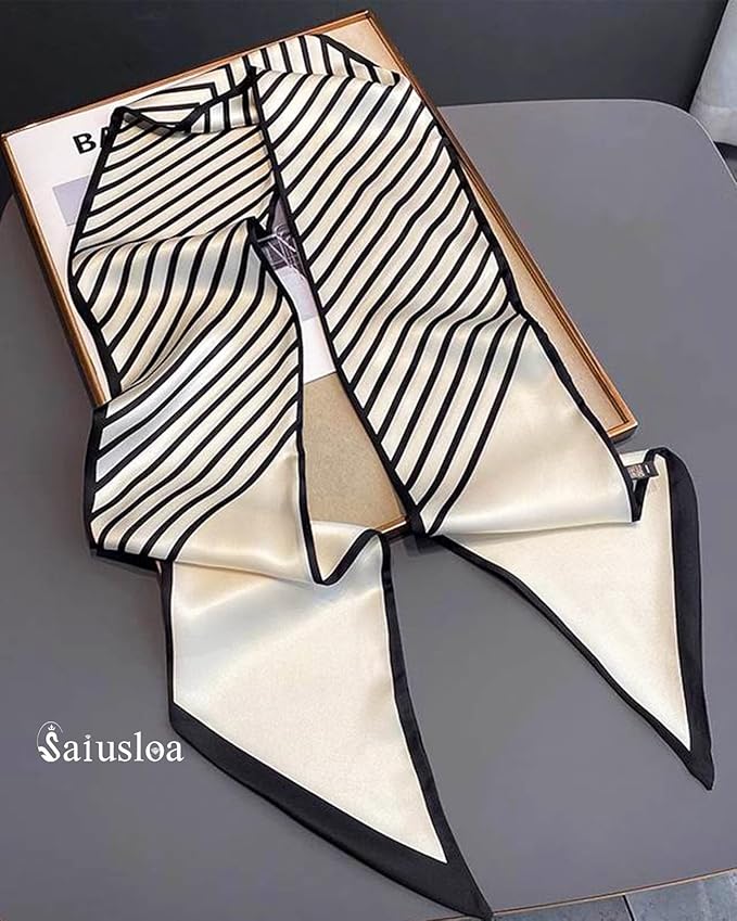 Purse Scarf For Handbags Head Scarves For Women's Hair Bags Scarfs Long Skinny Scarves Fashion Silky