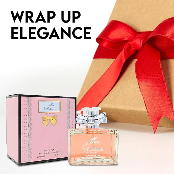 Miss Delicate Women Perfume–Bold & Sophisticated Scent Eau De Parfum With Citrus,Spice,And Woody Notes Long Lasting Natural Spray Fragrance 3.4 Fl Oz