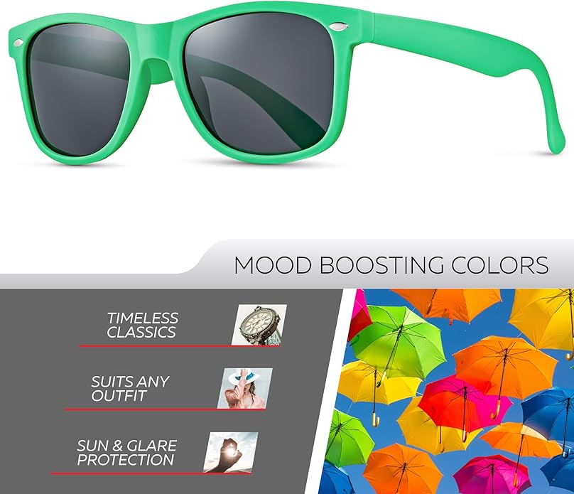 Retro Rewind Polarized Sunglasses for Men and Women - UV Protection Classic Sun Glasses