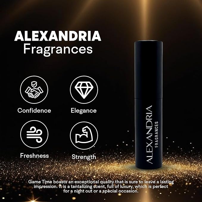 Alexandria Fragrances Game Time Extrait de Parfum - Luxury Long Lasting Perfume for Men & Women - Premium Unisex Fragrance with Sweet Airy Notes & Intoxicating scents - Perfumes Para Hombre 10ml