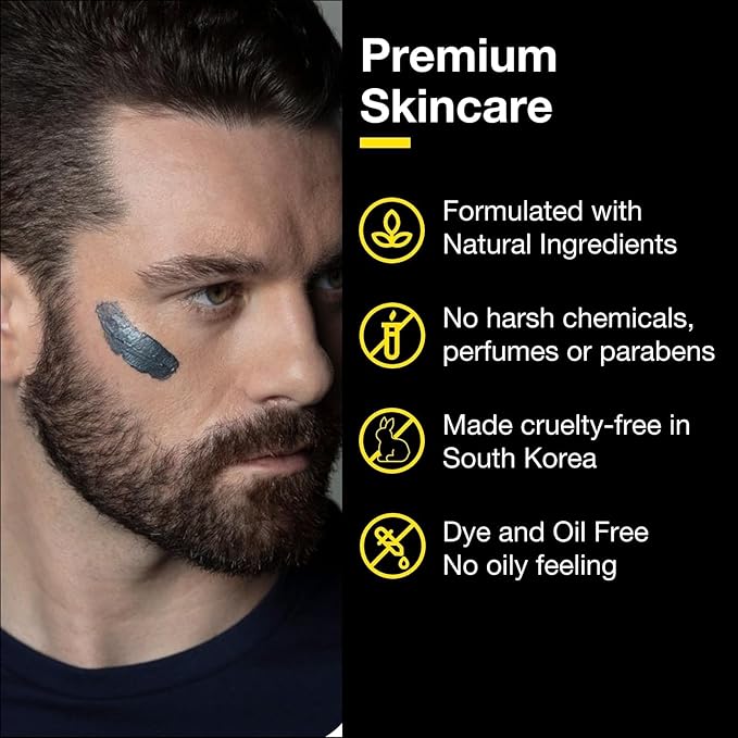 Lumin Charcoal Face Wash for Men, Daily Detox Cleanser, Hydrating Facial Wash w Activated Charcoal, Exfoliates & Unclogs Pores, Oil Control, Refreshing Skincare for Normal & Sensitive Skin, 2 Pack