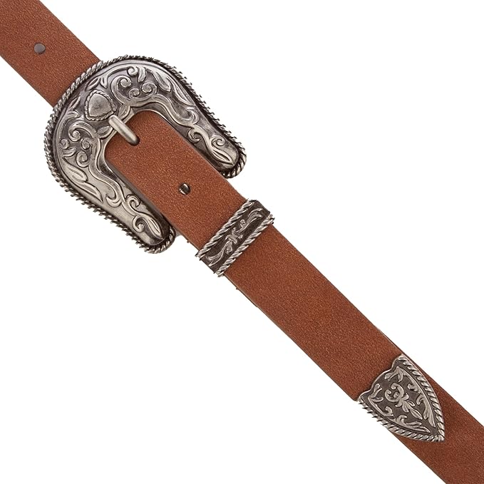 Lucky Brand Women's Western-Inspired Leather Belt | Classic | American Heritage | Casual | Vintage | Cowboy