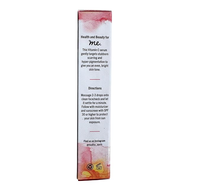 Mudita Earth Pineapple Bright Vitamin C Serum – 1 Fl Oz | Vitamin C & Niacinamide Serum for Acne Scars, Dark Spots & Hyperpigmentation, Glow-Enhancing & Even Tone Support with Rosehip, Hyaluronic Acid
