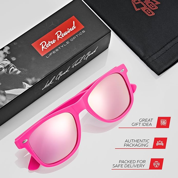 Retro Rewind Polarized Sunglasses for Men and Women - UV Protection Classic Sun Glasses
