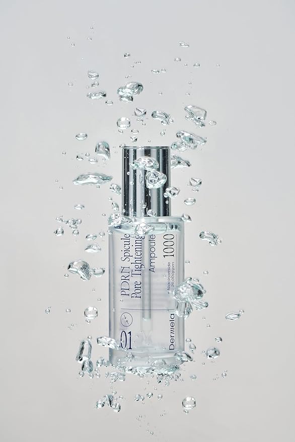 Dermela PDRN Spicule Ampoule 1.69 fl oz, Pore-Tightening Serum with 1000ppm Spicules, Centella & Hyaluronic Acid for Sensitive & Acne-Prone Skin | Home Derma Care Treatment, K-beauty Skincare