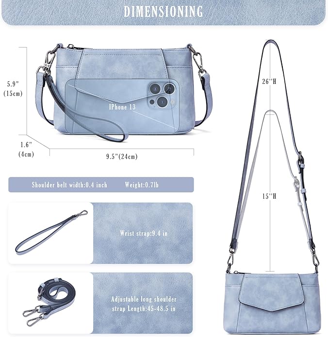 Small Crossbody Bags for Women, Cell Phone Bag Mini Over Wristlets Handbag Wallet Purse with Card Slots