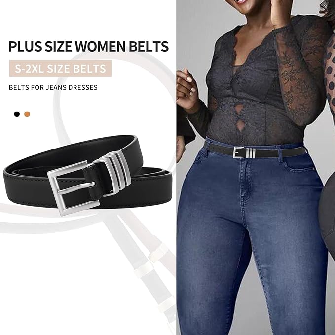 TINIDI Women Genuine Leather Belt for Jeans Pants Dress Fashion Ladies Waist Belt with Gold Buckle