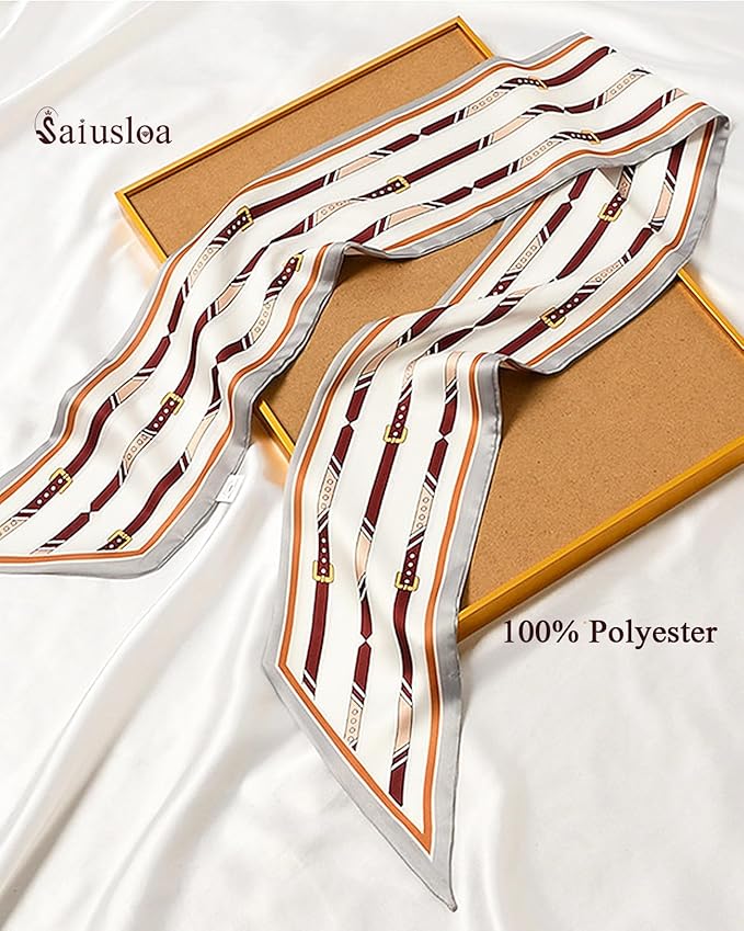 Purse Scarf For Handbags Head Scarves For Women's Hair Bags Scarfs Long Skinny Scarves Fashion Silky
