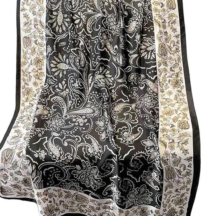 Pokeedioty Scarfs for Women Lightweight Head Scarf Fashion Scarves Elegant Floral Pattern Sunscreen Shawls and Wraps