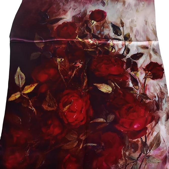 100% Mulberry Silk Scarf for Women Neck Oblong Headscarves Long Floral Print Lightweight Silk Wraps Shawls 67"*20"