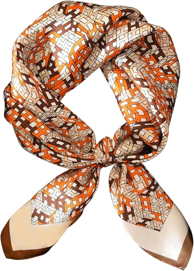 Dailyacc Hair Bandanas Scarf For Women Lightweight Fashion Neck Silk Satin Head Scarves For Sleeping Handbags Scarf